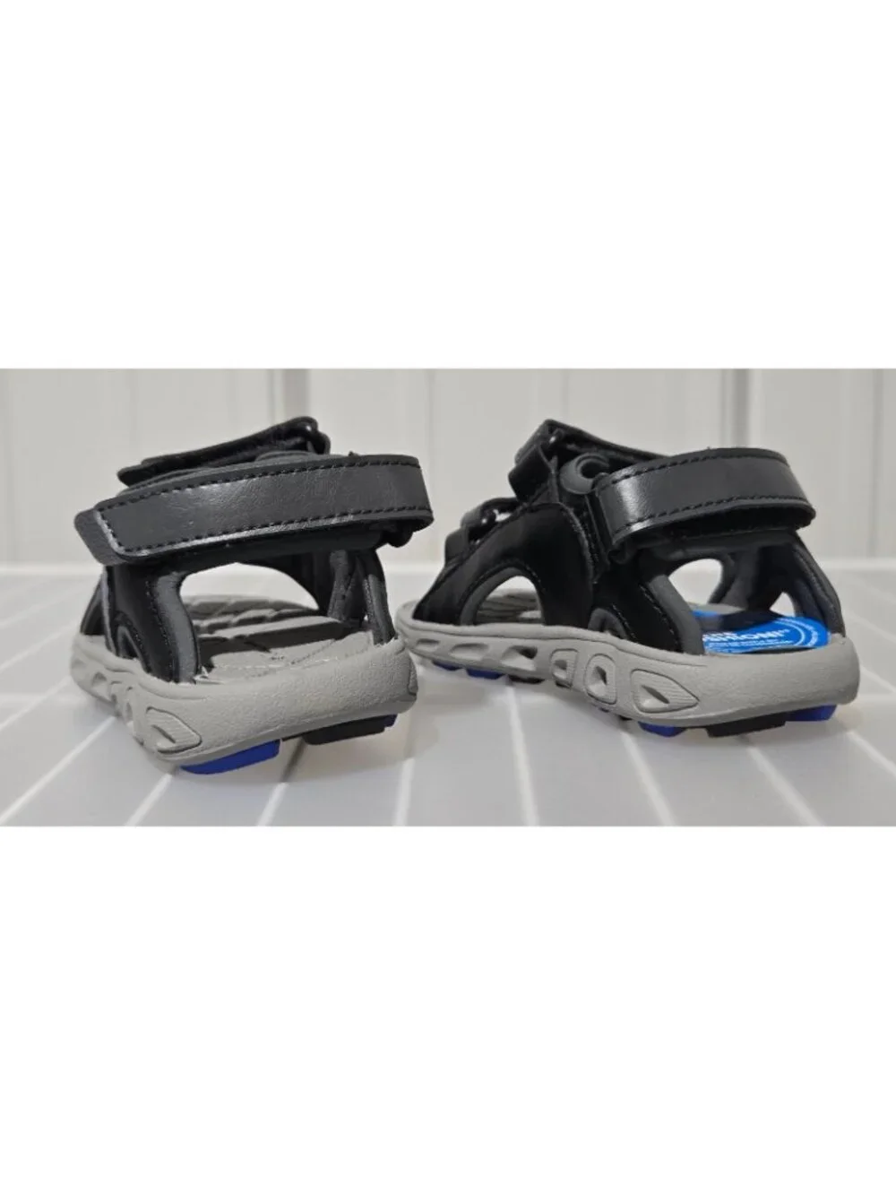Columbia Techsun 3 Hybrid Gray & Blue Strap Sandals -- Little Boys' Size 5